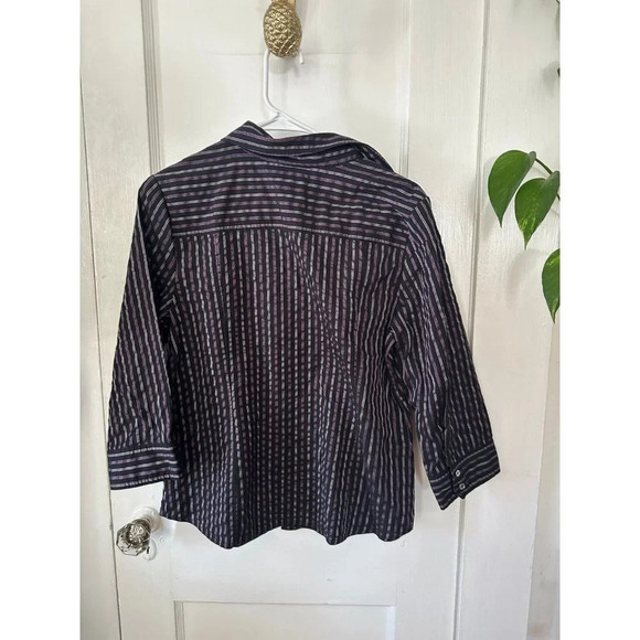 Apt 9 Petite Large striped blouse - Picture 6 of 8